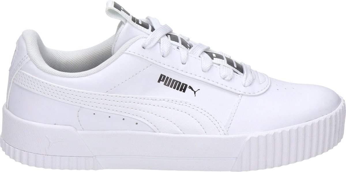 PUMA Carina Bold Dames Sneakers - White/White - Maat 38 | bol.com