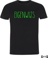 T-shirt | Karaktereigenschappen | Eigenwijs04 - fluor green, XXL, Dames
