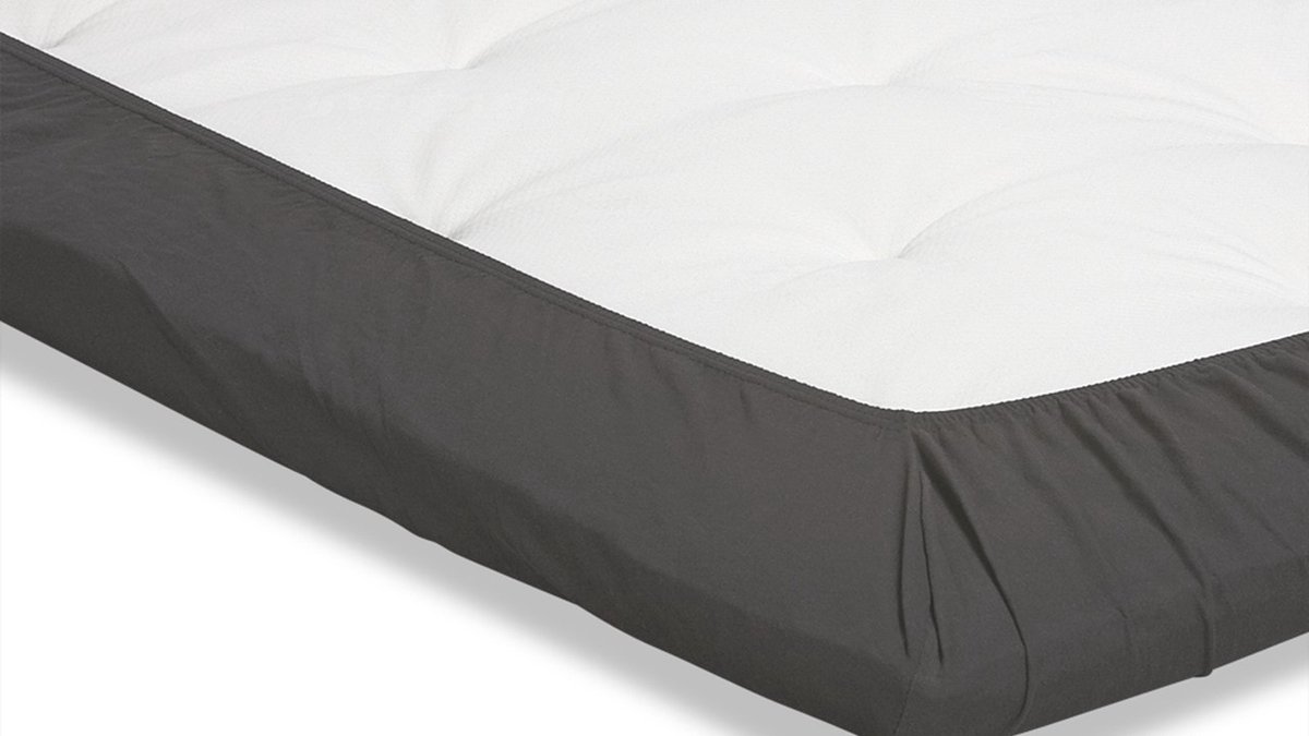 Beter Bed Select Jersey Hoeslaken Topper - 180 x 200/210/220 cm - 100% Katoen - Matrasbeschermer - Matrashoes - Antraciet