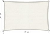 Shadow Comfort® Rechthoekige Schaduwdoek - UV Bestendig - Zonnedoek - 200 x 300 CM - Arctic White