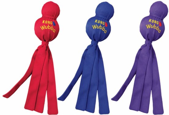 KONG Wubba – Hondenspeelgoed met geluid – Assorti geleverd – S – 24.1cm