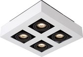 Lucide XIRAX Plafondspot - LED Dim to warm - GU10 - 4x5W 3000K/2200K - Wit