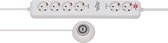 Eco-Line stekkerdoos Comfort Switch Plus EL CSP 24 6-voudig wit 1,5m H05VV-F 3G1,5 2 permanente, 4 schakelbare externe voetschakelaar