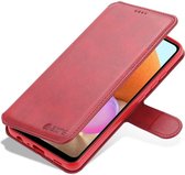 AZNS Samsung Galaxy A32 4G Hoesje Wallet Book Case Kunstleer Rood