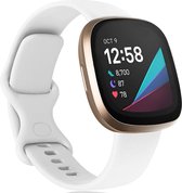 Bandje geschikt voor Fitbit Versa 3 - Wit Siliconen Band