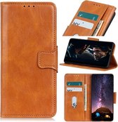 Zakelijke Book Case Telefoonhoesje - Portemonnee Hoesje - Pasjeshouder Wallet Case - Geschikt voor Samsung Galaxy S21 Plus - Bruin