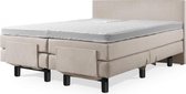 Elektrische Boxspring Milano - 140x200 cm - Heerlijke HR50 koudschuim topper - Kleur: zand