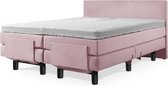 Elektrische Boxspring Milano - 140x210 cm - Compleet inclusief matrassen - Kleur: roze