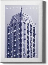 Walljar - Witte Huis - Muurdecoratie - Poster met lijst