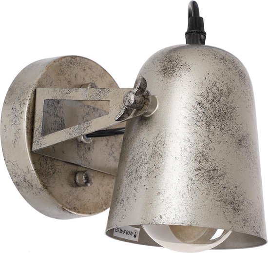 Snazzy Grote waanidee Voorvoegsel Wandlamp Spot Rivera 25 cm 1 Lichts Antiek Zilver Modern | bol.com