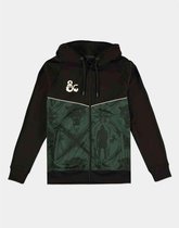 Dungeons And Dragons Vest met capuchon -M- Drizzt Symbol Tech Zwart/Groen