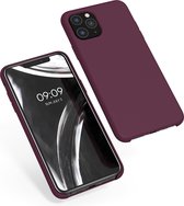 kwmobile telefoonhoesje voor Apple iPhone 11 Pro - Hoesje met siliconen coating - Smartphone case in wijnrood