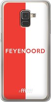 6F hoesje - geschikt voor Samsung Galaxy A8 (2018) -  Transparant TPU Case - Feyenoord - met opdruk #ffffff