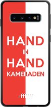 6F hoesje - geschikt voor Samsung Galaxy S10 -  TPU Case - Feyenoord - Hand in hand, kameraden #ffffff