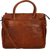 Spikes & Sparrow Laptoptas Bronco Leer - cognac