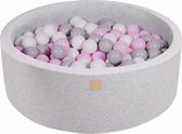 Ronde Ballenbak set incl 200 ballen 90x30cm - Licht Grijs : Wit, Grijs, Roze