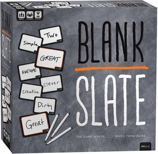 Blank Slate | The Game Where Great Minds Think Alike | Leuk Partyspel met Woordassociaties voor de hele Familie | 3-8 spelers | Engelstalige Versie | The OP | Usaopoly