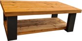 Wood4you - Salontafel New England - Roasted wood  120Lx90Dx40H Dubbel antraciet