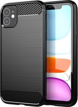 iPhone 11 Pro Carbon Fiber Look Hoesje - Apple iPhone 11 Pro Carbon Hoesje Cover Case - Zwart