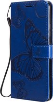 Samsung Galaxy S10 Lite Hoesje - Mobigear - Butterfly Serie - Kunstlederen Bookcase - Blauw - Hoesje Geschikt Voor Samsung Galaxy S10 Lite