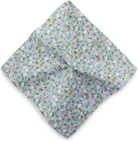 We Love Ties - Pochets - Pochet Floral Art - denimblauw / wit / groen / roze