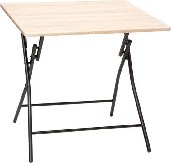 Opvouwbare stalen tafel voor 4 personen met voetsteun — afbeelding 3