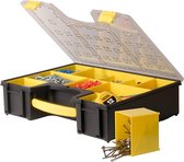 Organisateur d'outils/boîte de rangement (42,3 x 10,5 x 33,4 cm, mallette pour petites pièces en deux tailles différentes, couvercle en polycarbonate rigide, rangement organisé)