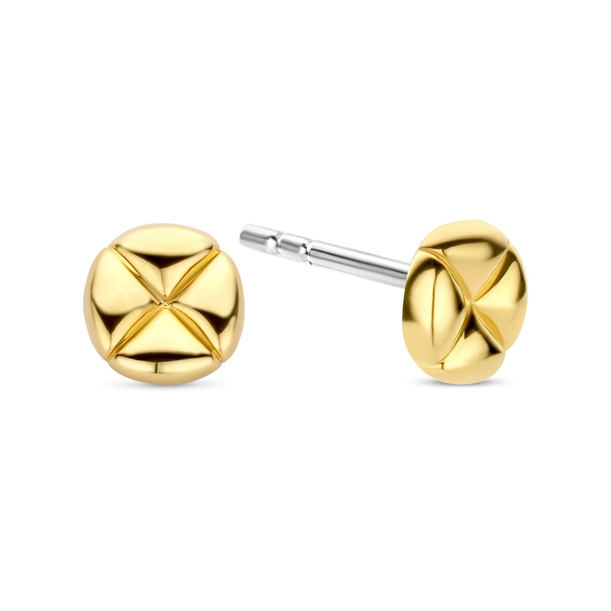 TI SENTO Dames Oorbellen - 925 zilver - Zilver geel verguld - 7910SY