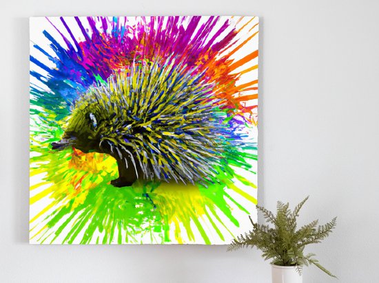 Elderly Echidna kunst - centimeter op Canvas | Foto op Canvas - wanddecoratie