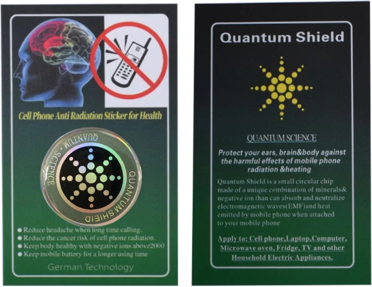2 stuks - Quantum Shield Zilver - Anti Straling Sticker - EMF & EMV Protector - 5G & WiFi Neutraliseren