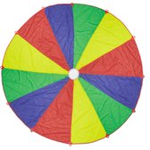 Relaxdays parachute spel - 6 m - dansdoek - speeldoek - buitenspel kinderen - regenboog