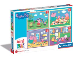 foto van Clementoni - Puzzel - 4 in 1 Peppa Pig - Kinderpuzzle vanaf 3 jaar