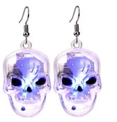 Akyol - skelet oorbellen - halloween - lichtgevend - doodshoofd oorbel - schedel oorbel - lichtgevende oorbellen halloween - carnaval - feest - halloween accesoires