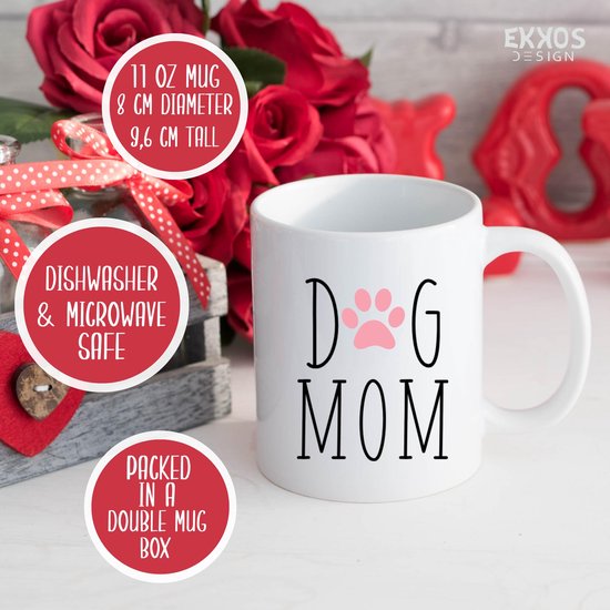 Mug Mom Chien - Cadeau Fête des Mères - Fête des Mères - Cadeau pour Maman - Cadeau Fête des Mères - Cadeau Anniversaire Femme - Mugs et Tasses - Cadeau Femme - Saint Valentin - Tasse à Café