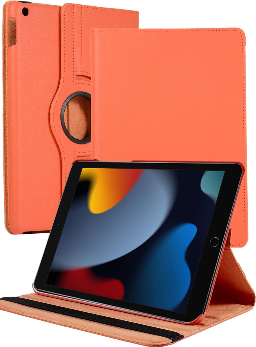 Arara Hoes Geschikt voor iPad 20212020/2019 - 10.2 inch - 9e/8e/7e generatie hoes - draaibaar - bookcase - Oranje