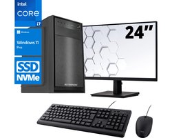ScreenON - Office Set - Z60041 - V1 - (OfficePC.Z60041 + 24 Inch Monitor + Toetsenbord + Muis) + WiFi & Bluetooth