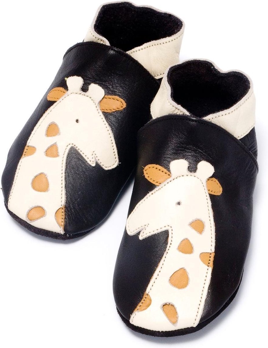 Baby Dutch Babyslofjes jongens bruin giraffe