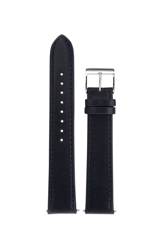Junghans Max Bill bracelet en cuir à remontage manuel noir - bracelets de montre pour hommes - bracelets de montre pour femmes - 18 mm - Junghans d'origine