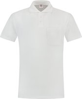 Tricorp Poloshirt borstzak - Casual - 201011 - Wit - maat XL