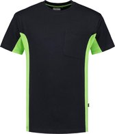 T-shirt Tricorp Bi-Color - Workwear - 102002 - Navy-Lime Green - taille XS