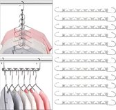 Kleerhangers Ruimtebesparend Metaal Magische Hangers Antislip Closet Organizer Garderobe voor broeken Jeanspak en jurken (12-delige set)