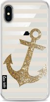 Casetastic Softcover Apple iPhone X - Glitter Anchor Gold
