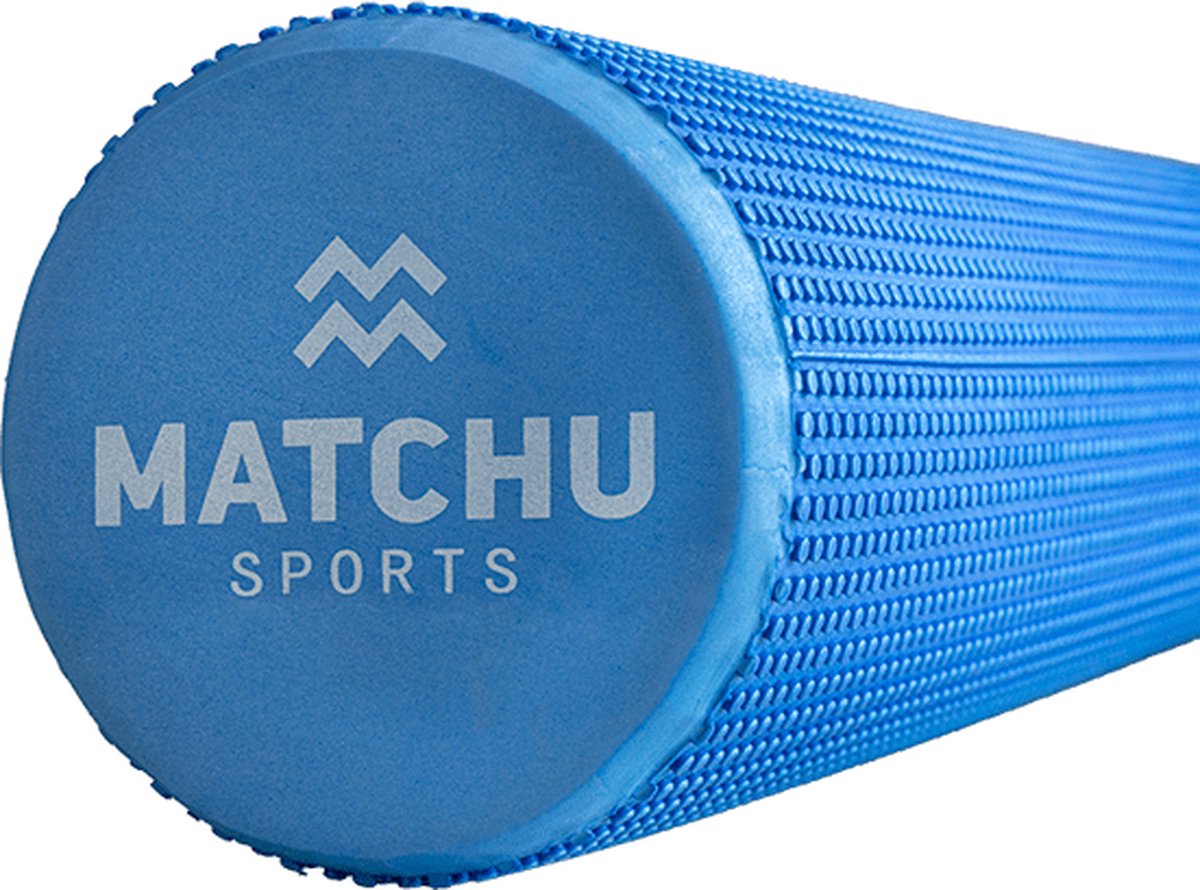 Matchu Sports - Foam roller - Foamroller - Massage - Massage roller - 90 cm - Zacht- Blauw thumbnail 3
