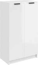 vidaXL-Schoenenkast-59x35x100-cm-bewerkt-hout-hoogglans-wit