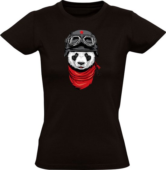 Panda Casque T-Shirt Femme | Panda | lunettes | casque | bandana | animal | dur |