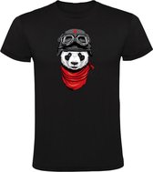 Panda met helm Heren T-shirt - dieren - schattig - cute - grappig