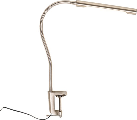 QAZQA lionard - Moderne Dimbare LED Tafellamp met Dimmer - 1 lichts - H 45.5 cm - Staal - Woonkamer | Slaapkamer | Keuken