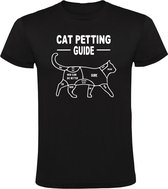 Cat petting guide Heren T-shirt - kat - huisdier - aaien - instructie - gebruiksaanwijzing - grappig