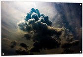 Tuinposter – Donkere Wolken voor de Zon - 120x80 cm Foto op Tuinposter (wanddecoratie voor buiten en binnen)