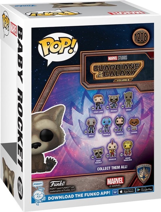 Funko Pop Marvel: Guardians of the Galaxy 3 - Baby Rocket Raccoon